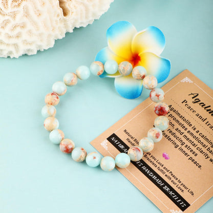 Natural Gemstone Bead Bracelet, 4mm-10mm - photo 3