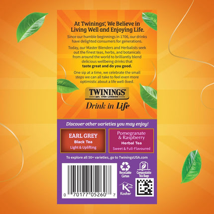 Twinings of London Premium Blackcurrant Breeze Black Tea, Strong and Distinctive Black Tea, Sweet and Tangy Black Currant Tea Taste, 20 Tea Bags