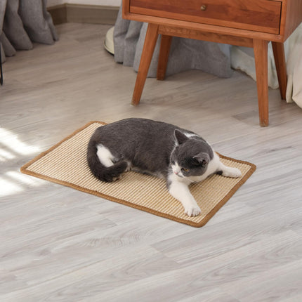 Cat Scratcher Mat, 23.6 X 15.7 Inch Natural Sisal Cat Scratch Mat