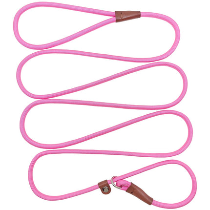 5/6/7 FT Slip Lead Dog Leash for Small Dogs, 1/4" Thin Nylon Rope