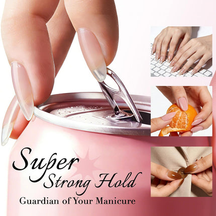 GLAMERMAID Super Strong Nail Glue for Press On Nails, Fast Drying Brush On Glue for Nail Tips & Acrylic Fake Nails, Long-Lasting, Maximum Strength, Mess-Free 15ml