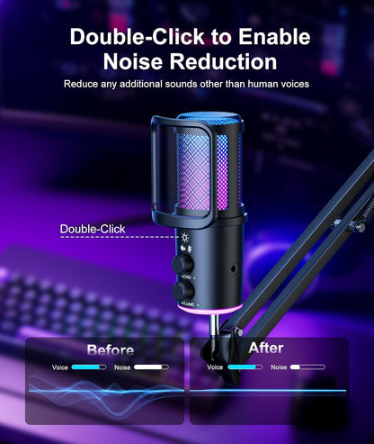 Gaming USB Condenser Microphone with Boom Arm - photo 2