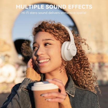 Bluetooth Headphones Over Ear, 65 Hours Playtime Headphones Wireless with Mic, Low Latency Foldable - photo 2