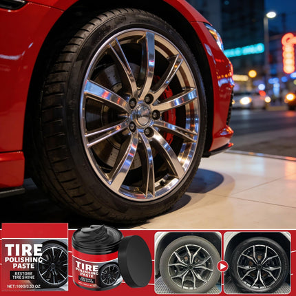 2PC 100g Auto tire Polishing Paste, with Sponge ，Cleaning Polishing，Product，Car Tire Shine for Trucks Sedans RVs SUV
