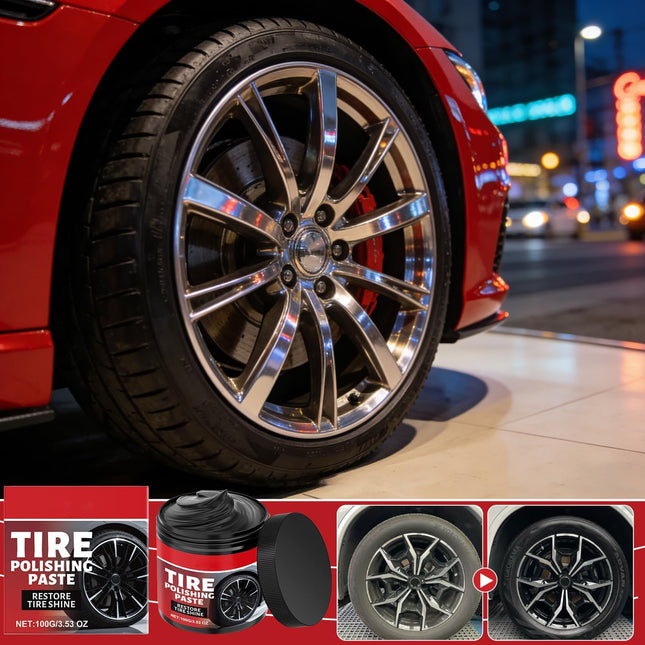 2-Piece Car Tire Shine Paste with Sponge