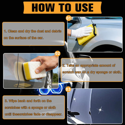 2Pcs Car Scratch Remover Wax,Universal Premium Polishing Compound,2026 New Upgraded Car Paint Scratch Remover for Vehicle,Universal Car Scratches Repair For Car With Sponge,240ml