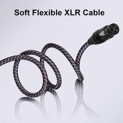 XLR Cables Braided for Microphone 6 Feet 6 Packs