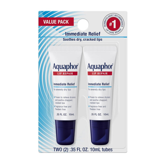 Lip Repair Ointment, Moisturizing Lip Balm Pack, Relieves Dryness, 0.35 Tube, Pack of 2