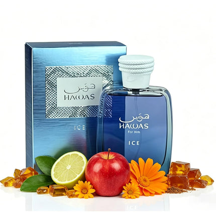 Hawas Ice For Him Hawas Cologne For Men EDP Long-Lasting Eau De Parfum Fresh, Masculine Fragrance, 100ml