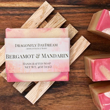 Bergamot & Mandarin Handmade Artisan Soap Bar (1 Pack)- Refreshing Citrus Scent