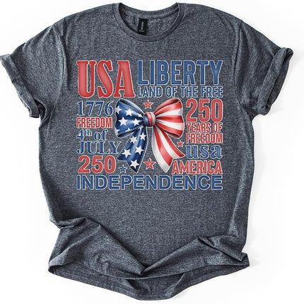 USA 250th Independence Day Tee T-Shirt Shirt 1776 2026 4th of July Patriotic Unisex