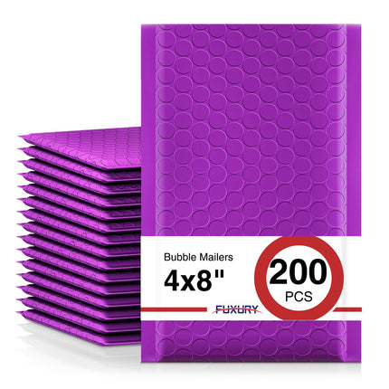 Black Bubble Mailers 4x8" 200 Pack Waterproof Padded Envelopes