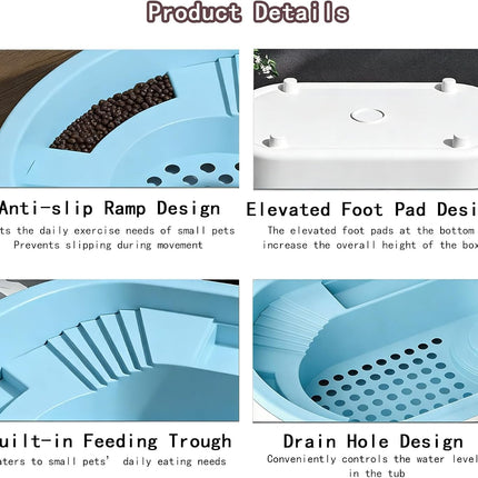 Electric Automatic Bird Bath for Cage with Pump, Indoor Large Bird Shower Fountain Bath Bowl for Parrot Parakeet Budgie Cockatiel Small Medium Pet Birds