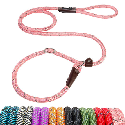 Durable Slip Lead Dog Leash, 6 FT x 1/2" Dog Training Leash, Black