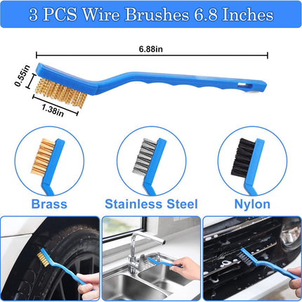 TTRCB 27Pcs Car Detailing Kit, Car Cleaning Kit, Car Detailing Brush Set, Drill Brush Set, Car Detailing Brushes, Car Wash Kit, Car Accessories, Car Cleaning Supplies for Interior, Exterior, Wheels