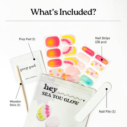 Semi Cured Gel Nail Strips - Neon Ombre, No LED Lamp Needed - photo 4