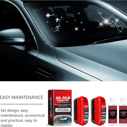 Clear Vision Windshield Cleaner, ClearVision Car Glass Cleaner, Automotive Oil Film Cleaning Brush for Car Windows, Improves Glass Clarity and Visibility(2Pcs)