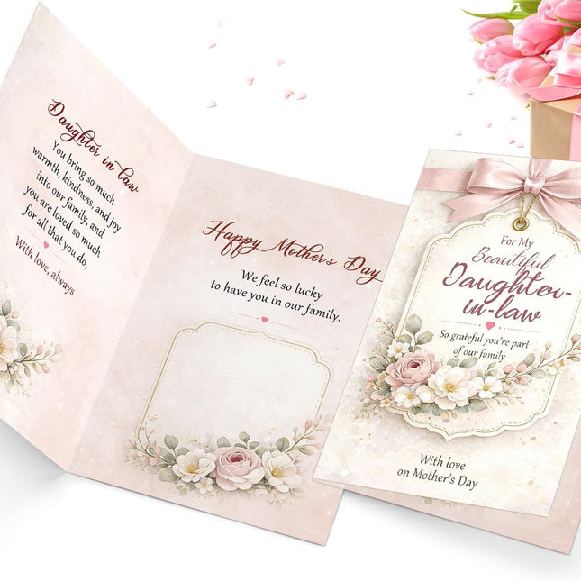Mother's Day Floral Greeting Card for Daughter-in-Law