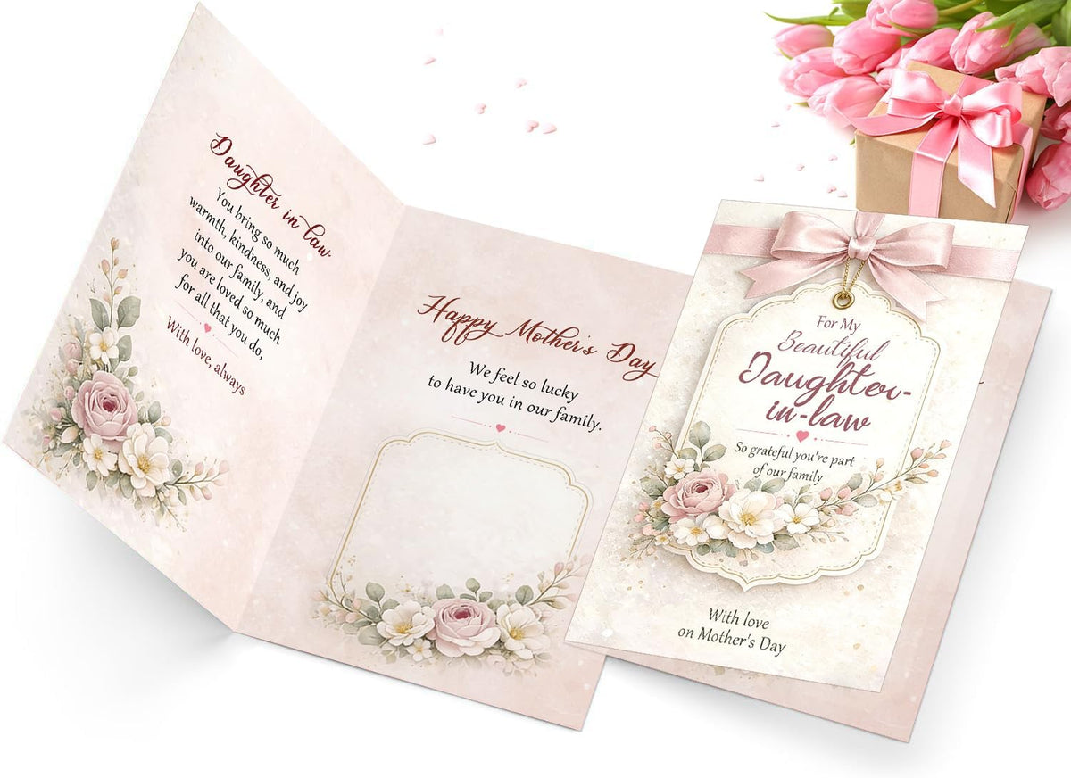 Mother's Day Floral Greeting Card for Daughter-in-Law - photo 2