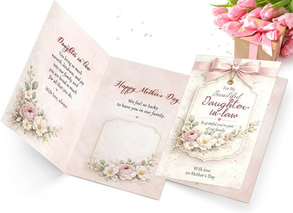 Mother's Day Floral Greeting Card for Daughter-in-Law - photo 2