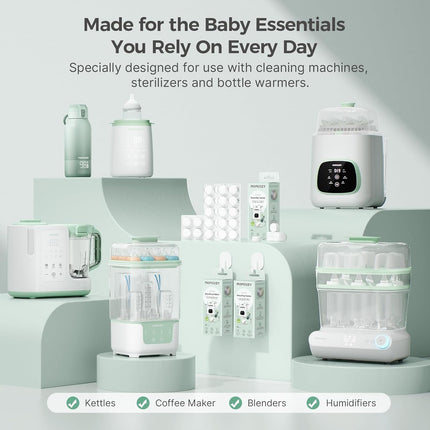 Momcozy Official Descaling Tablets, Compatible KleanPal Pro Baby Bottle Washer, Descaler for Milk & Limescale Removal, 30 Count