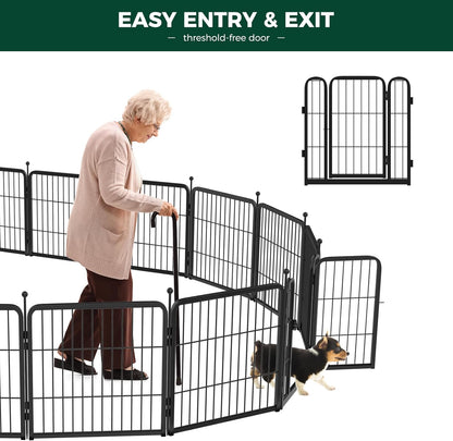 Dog Playpen, 24-Inch 8-Panel, Black - photo 3