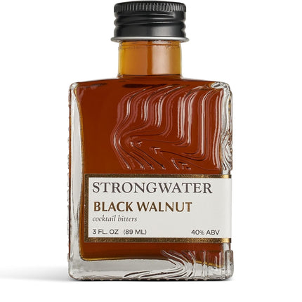 Strongwater Black Walnut Bitters (40 Servings) - Rich, Nutty Walnut Bitters to Pair with a Manhattan, Coffee, or Use for Old Fashioned - 3oz, 1 Pack