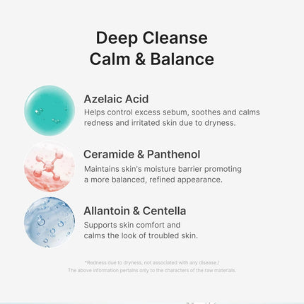 Facial Cleanser Azelaic Acid Capsule Foam Cleanser | Soothing Daily Cleansing Foam For Troubled Skin & Excess Sebum Control | Uneven Skin with Niacinamide, Glycerin | Korean Skincare, 4.23 oz