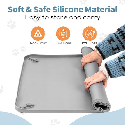 Silicone Puppy Pad Holder Tray with Clips, Fits 24" x 35" Pads