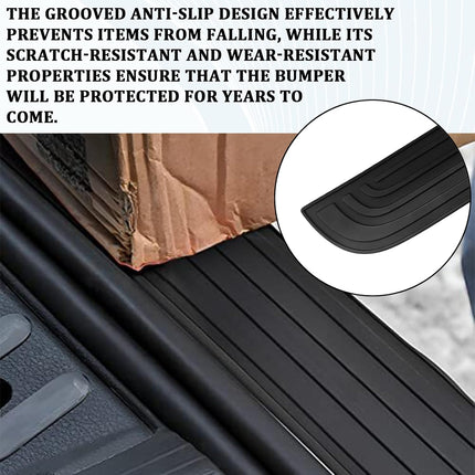 Car Rear Bumper Protector, 41 x 3.4 Inch Universal Anti-Scratch Rubber Rear Bumper Guard, Non-Slip Trimmable Trunk Sill Protector, Automotive Exterior Accessories for Cars SUV Truck (Black)