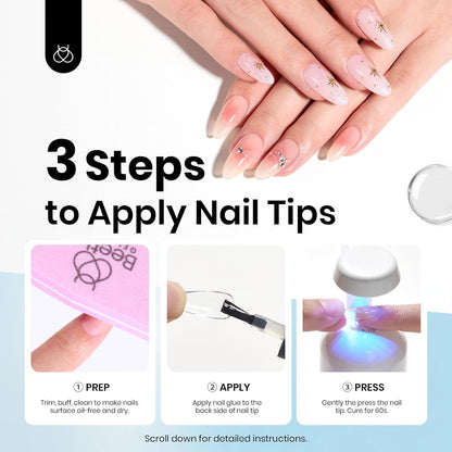 Gel Polish 9 In 1 Gel Nail Glue for Clear Acrylic Nail Tips 2 Pcs - photo 5