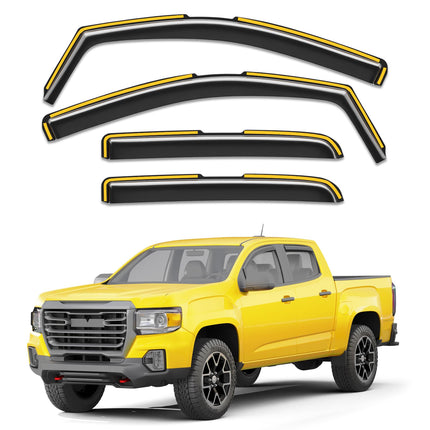 in-Channel Extra Durable Window Rain Guards for Chevy Silverado/GMC Sierra 1500 2019-2026 Crew Cab,Window Deflectors,Vent Visors,Side Window Shades, Truck Accessories-4pcs