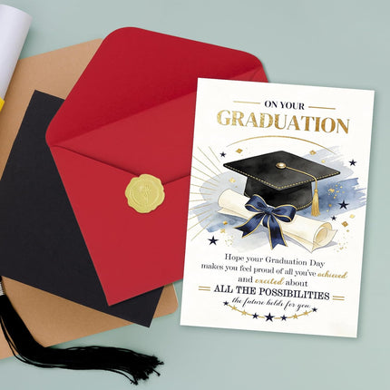 FANCYLUCKY Inspirational Graduation Gift for High School College Grad, Graduation Card for Him Her, Motivational Congratulations Gift for Family Kids Friends
