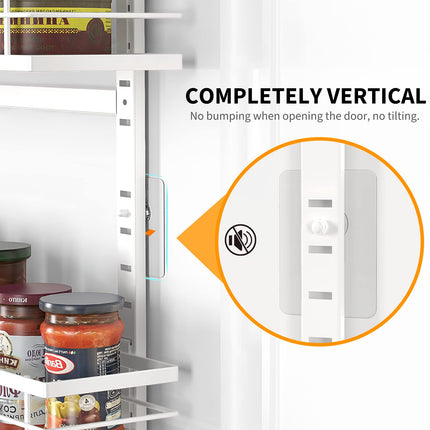 White 9-Tier Over The Door Pantry Organizer, Pantry Organization And Storage, Metal Hanging Spice Rack Shelves Door, Home & Kitchen Essentials, Laundry Room Bathroom Organization