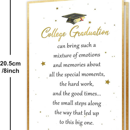 College Graduation Card, Inspirational Graduation Card Gift for College Graduate, University Graduation Card for Son Daughter Him Her