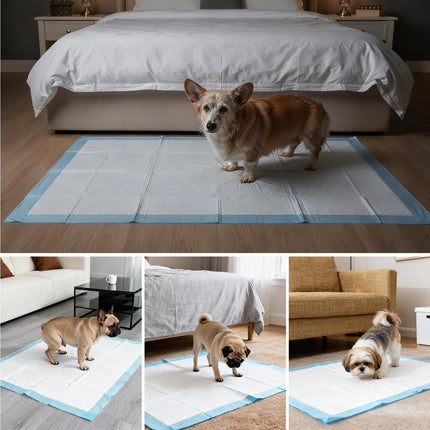 XL 6-Layer Ultra Absorbent 1200ml 48-Hour Leak-Proof Dog Pee Pads, Quick Dry Extra Large Puppy Pads for Puppy Training, Senior & Incontinent Dogs, Cats, Overnight Use, 28"x34", 30 Count