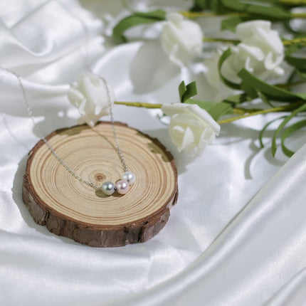 Sereney S925 Sterling Silver Grandma Necklace as Mothers Day Gifts for New Grandma, 3 Circles Grandmother Granddaughter Jewelry for Mom Nana, 3 Sterling Silver Pearl Jewelry as New Grandmother Gifts