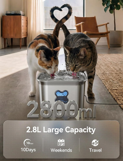 304 Stainless Steel 95oz Cat Water Fountain - photo 4