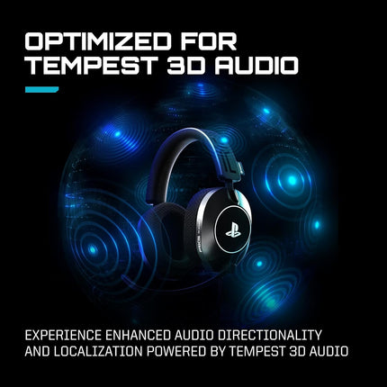 PRO Wired Gaming Headset Officially Licensed for PlayStation, PS5, PS4, PC - 40mm Graphene Drivers, Tempest 3D Audio, Flip-to-Mute Mic, Memory Foam Cushions, 3.5mm -Black