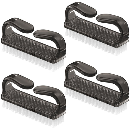 Cepillo para uñas con agarre de mango, kit de cepillos limpiadores para uñas de manos y pies para hombres y mujeres (paquete de 4)