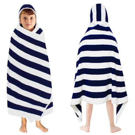 Hooded Bath Towel Wrap - 100% Cotton Soft Hooded Kids Towel