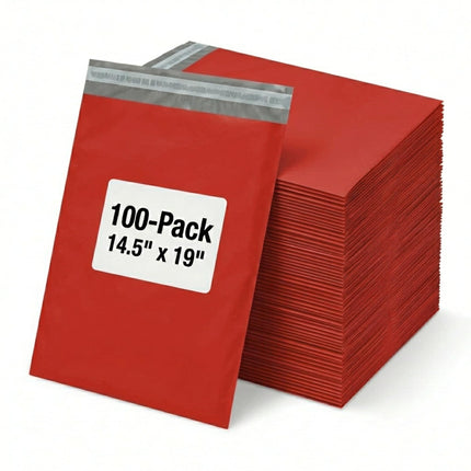 Shipping Bags 10" x 13" (100-Pack) White - Heavy Duty Self-Adhesive Envelope Poly Mailers for Packing, Secure Shipping, & Small Business Mailing