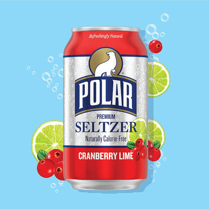 Seltzer Water Cranberry Lime, 12 fl oz cans, 18 pack - photo 3