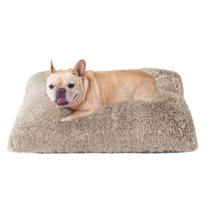 Cama esponjosa para jaula de perro, almohada afelpada extra grande para perro, gris