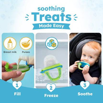Fillable Freezer Teethers for Babies -Made in USA- Teething Relief - photo 5