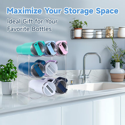 Stackable Water Bottle Organizer for 40 oz Tumbler