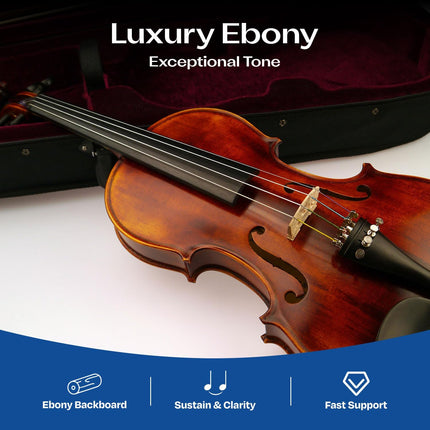 Franz Hoffmann Amadeus Beginner Violin – Full Size Student Violin with Pre-Set Bridge – Professionally set up in the USA– Violin for Kids, Teens & Adults (1/10)