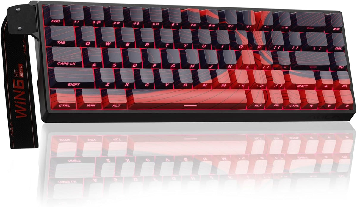 Hall Effect Gaming Keyboard with Magnetic Switch, Adjustable Actuation Fast Trigger Mode, 8KHz Polling Rate, RGB