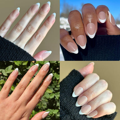 Instant Mani Summer Press-On Nails - Medium Almond Iconic French - photo 5