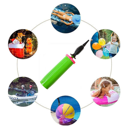 Balloon Pump Handheld Two-Way Dual Action - Hand Blower Air Pumper for Balloons - Ballon Inflator Pumping - Manual Baloon Inflators Machine (Green 1 Piece)